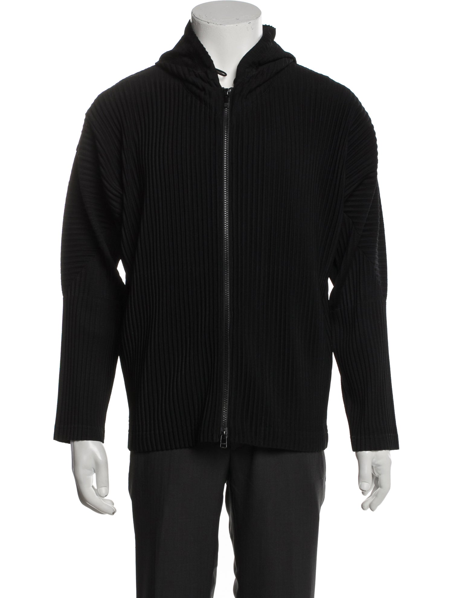 HOMME PLISSÉ ISSEY MIYAKE V-Neck Long Sleeve Hoodie