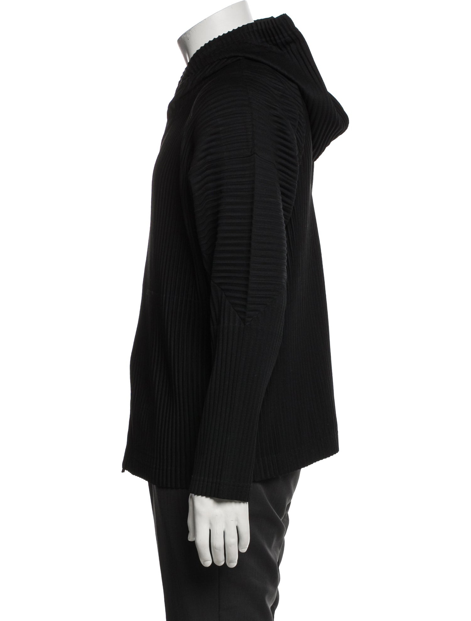HOMME PLISSÉ ISSEY MIYAKE V-Neck Long Sleeve Hoodie