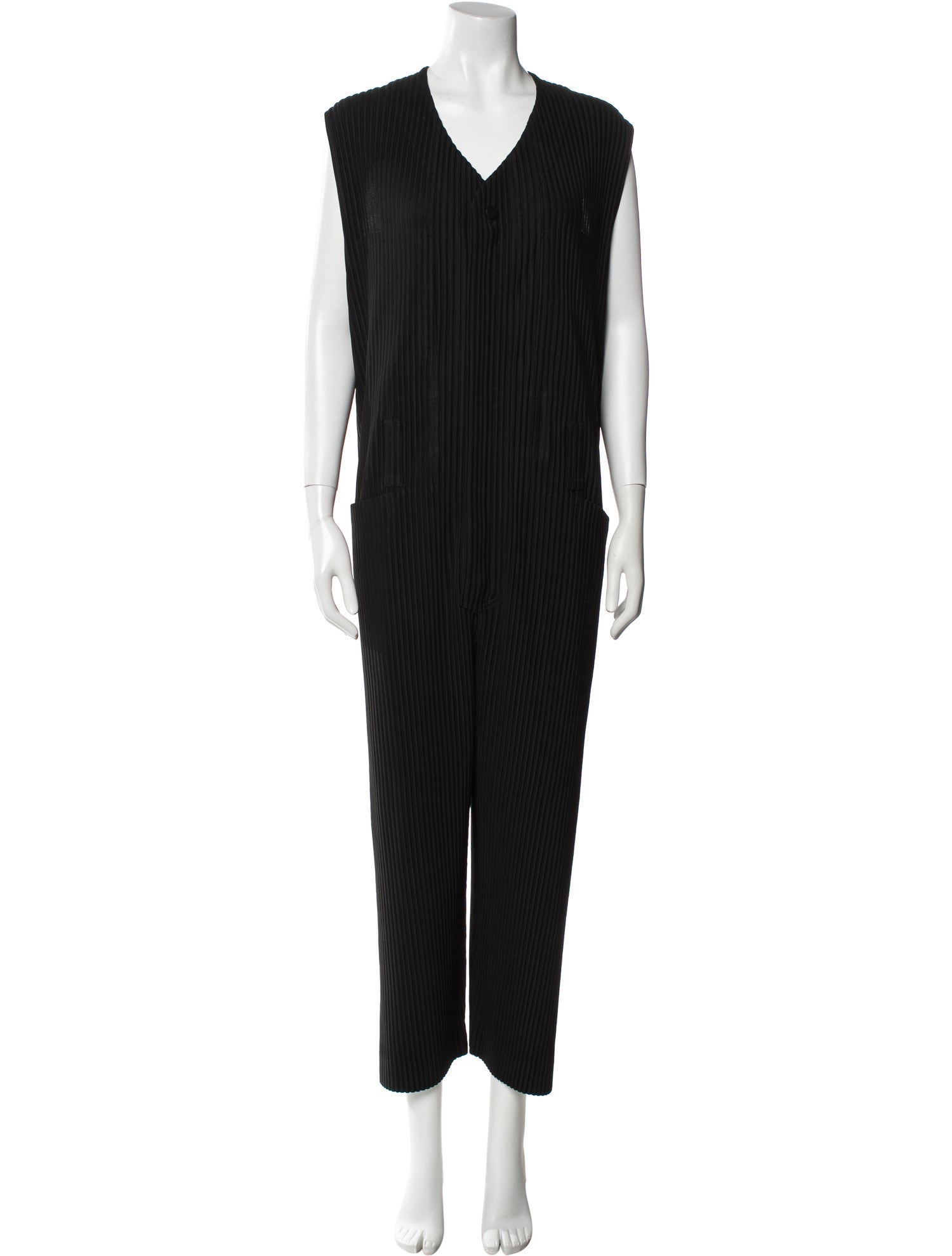 HOMME PLISSÉ ISSEY MIYAKE V-Neck Jumpsuit