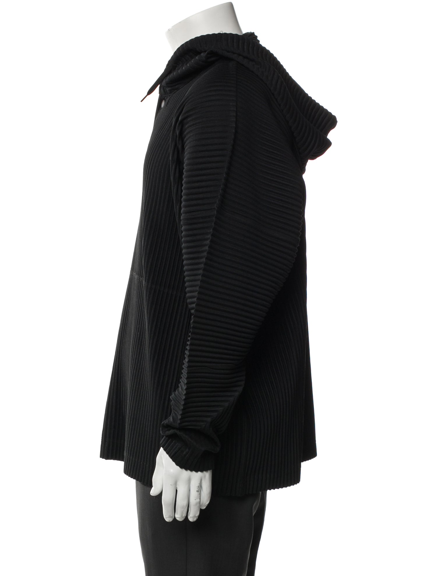 HOMME PLISSÉ ISSEY MIYAKE V-Neck Long Sleeve Hoodie
