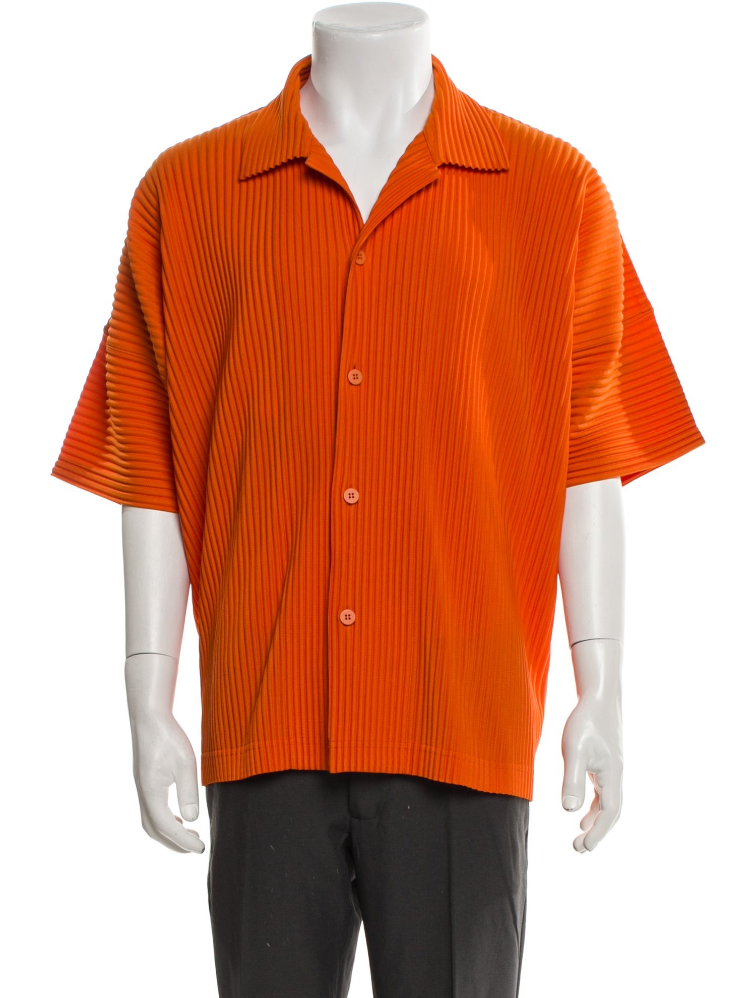 HOMME PLISSÉ ISSEY MIYAKE Striped Short Sleeve Shirt