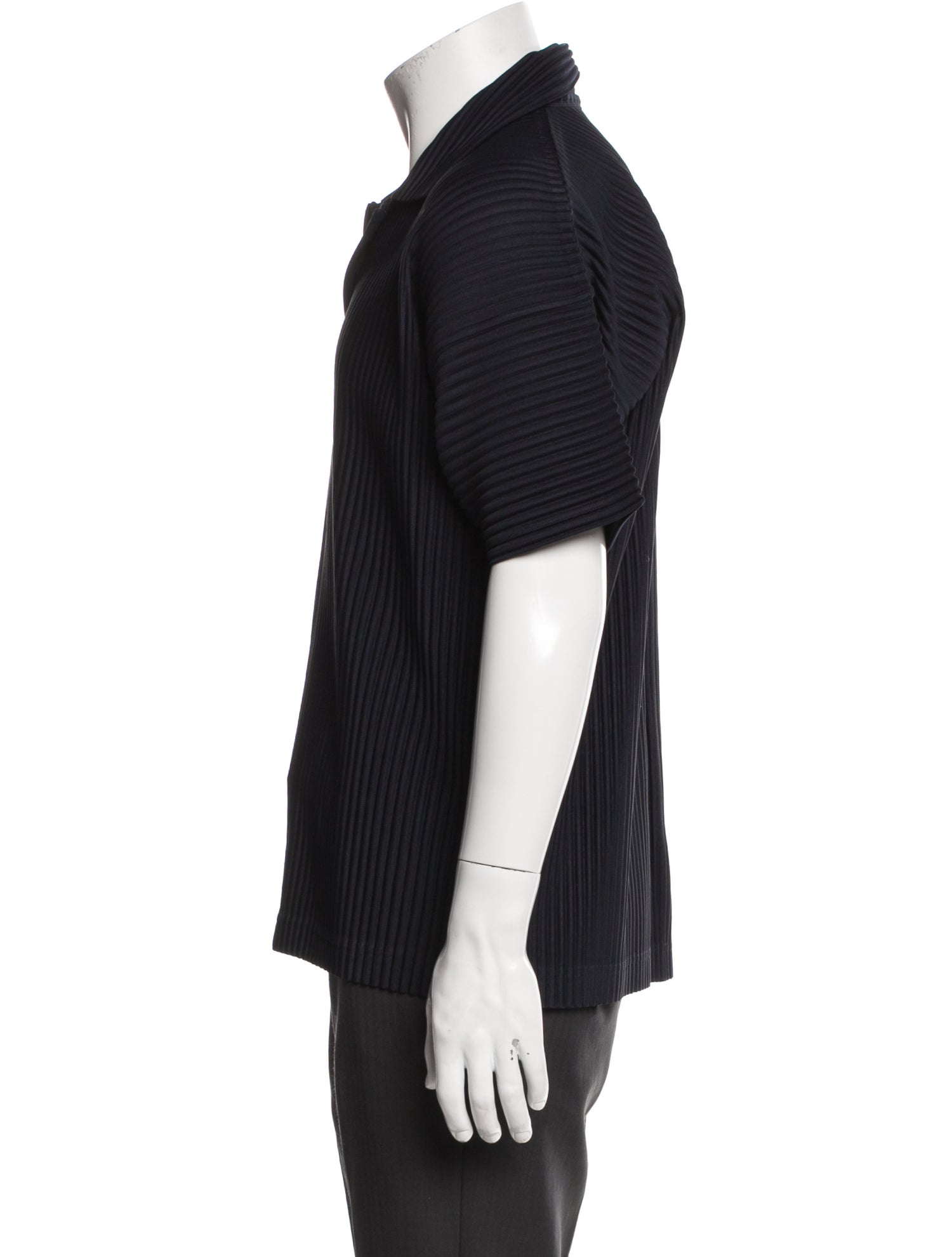 HOMME PLISSÉ ISSEY MIYAKE V-Neck Short Sleeve Polo Shirt