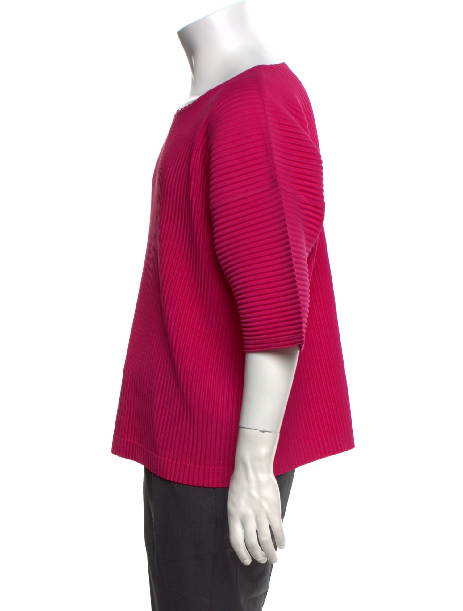 HOMME PLISSÉ ISSEY MIYAKE Crew Neck Three-Quarter Sleeve T-Shirt