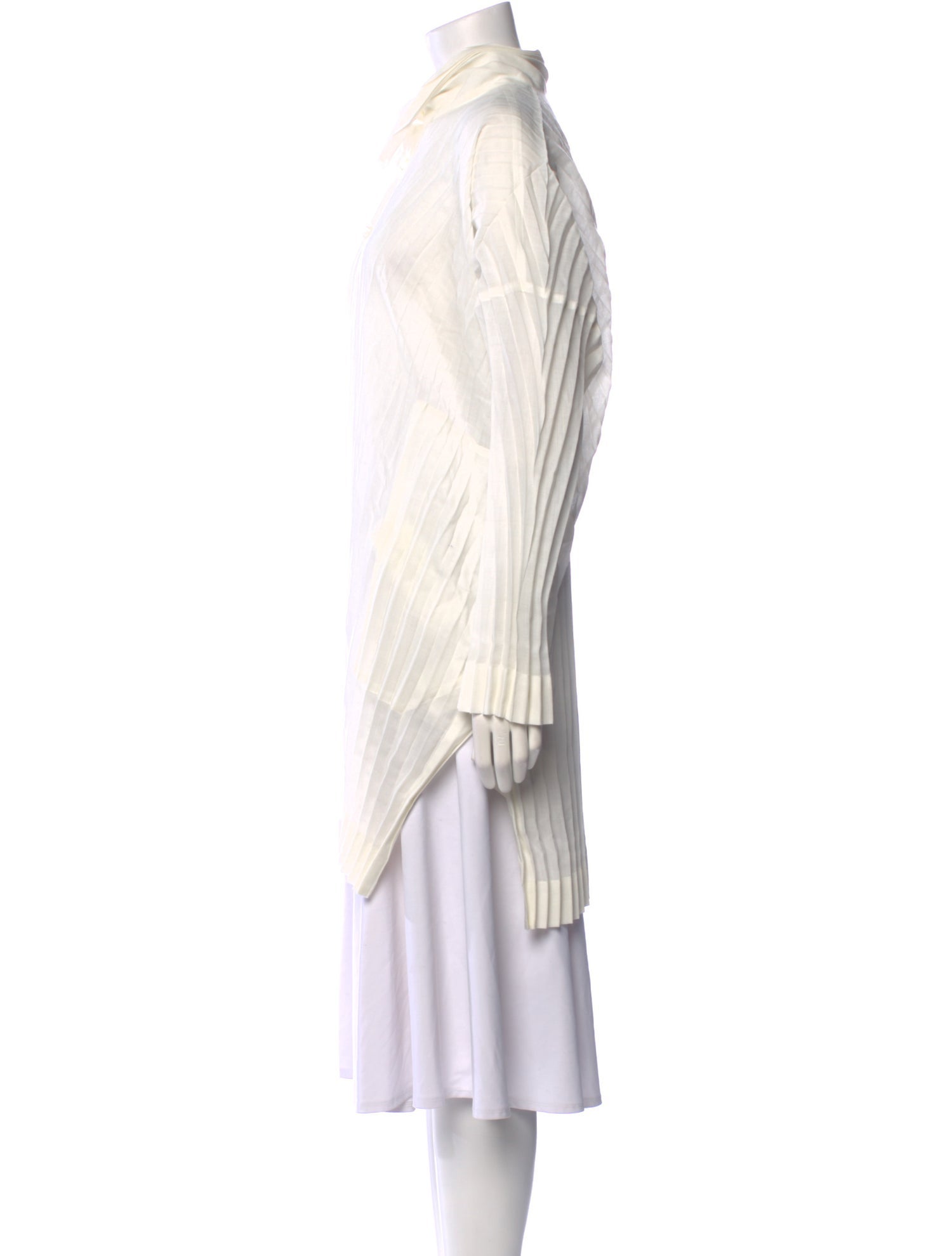 HOMME PLISSÉ ISSEY MIYAKE Striped Mock Neck Tunic w/ Tags