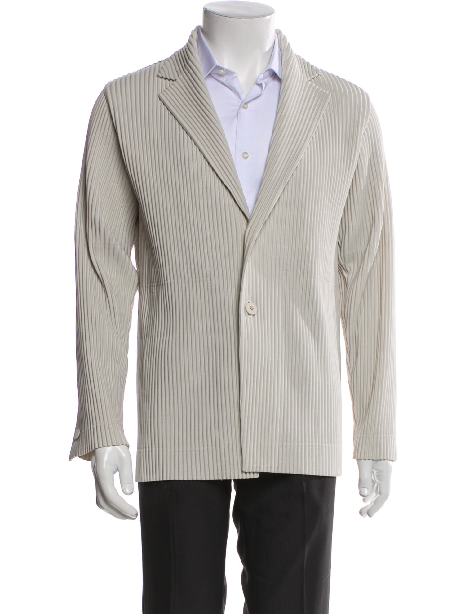 HOMME PLISSÉ ISSEY MIYAKE Striped Overcoat