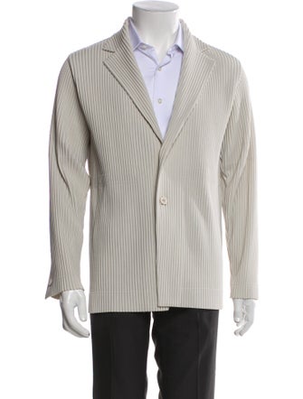 HOMME PLISSÉ ISSEY MIYAKE Striped Overcoat