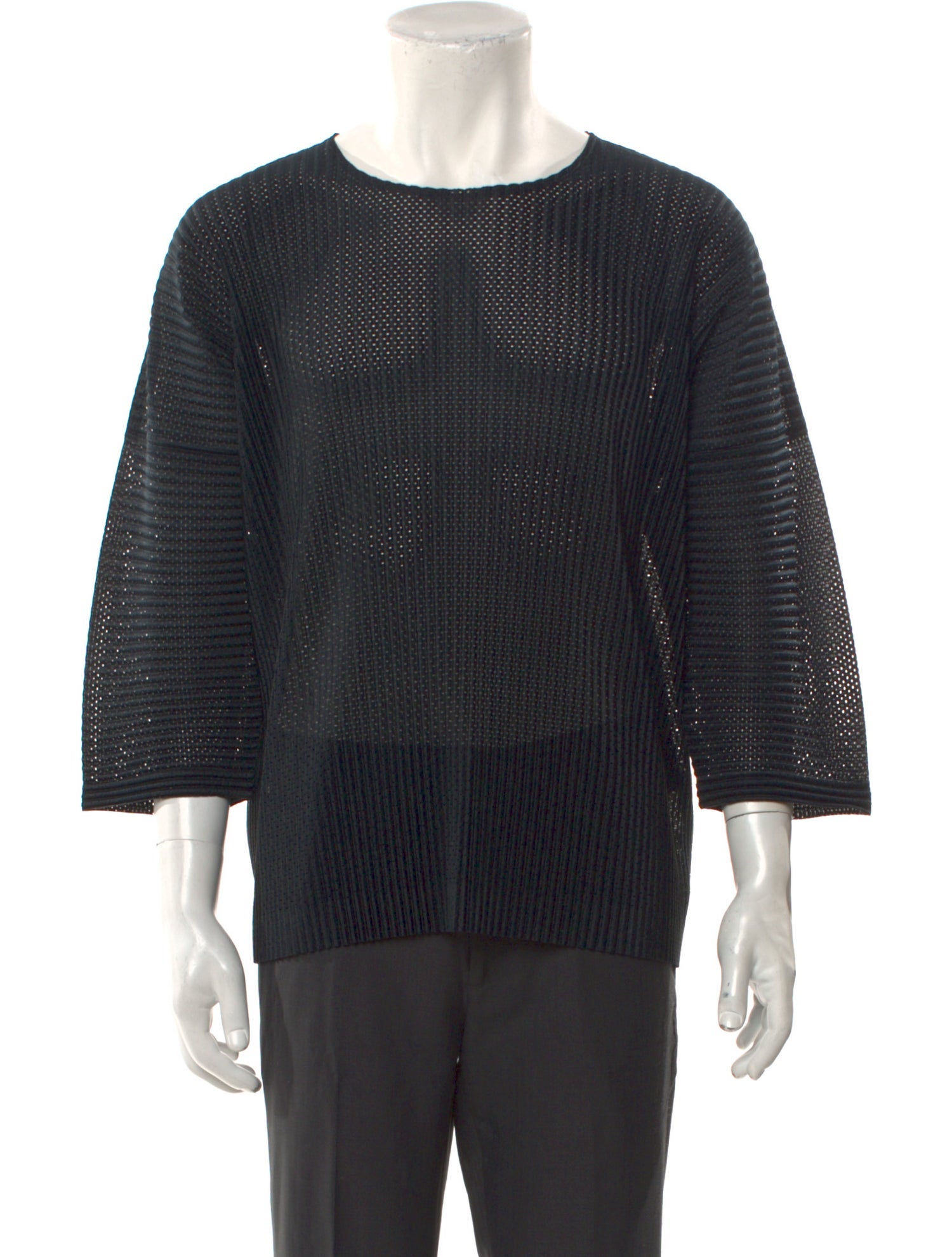 HOMME PLISSÉ ISSEY MIYAKE Scoop Neck Long Sleeve Henley