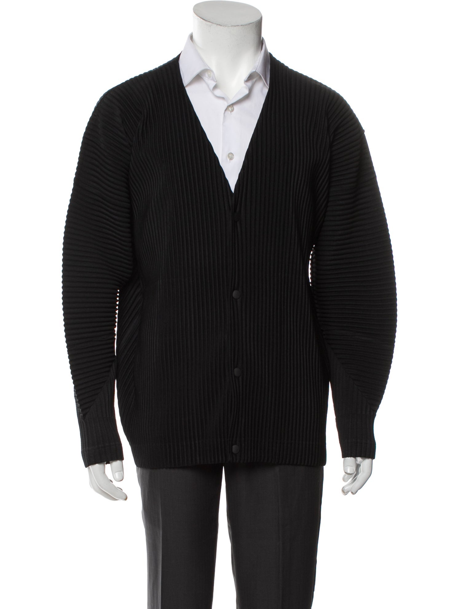 HOMME PLISSÉ ISSEY MIYAKE Striped Long Sleeve Shirt