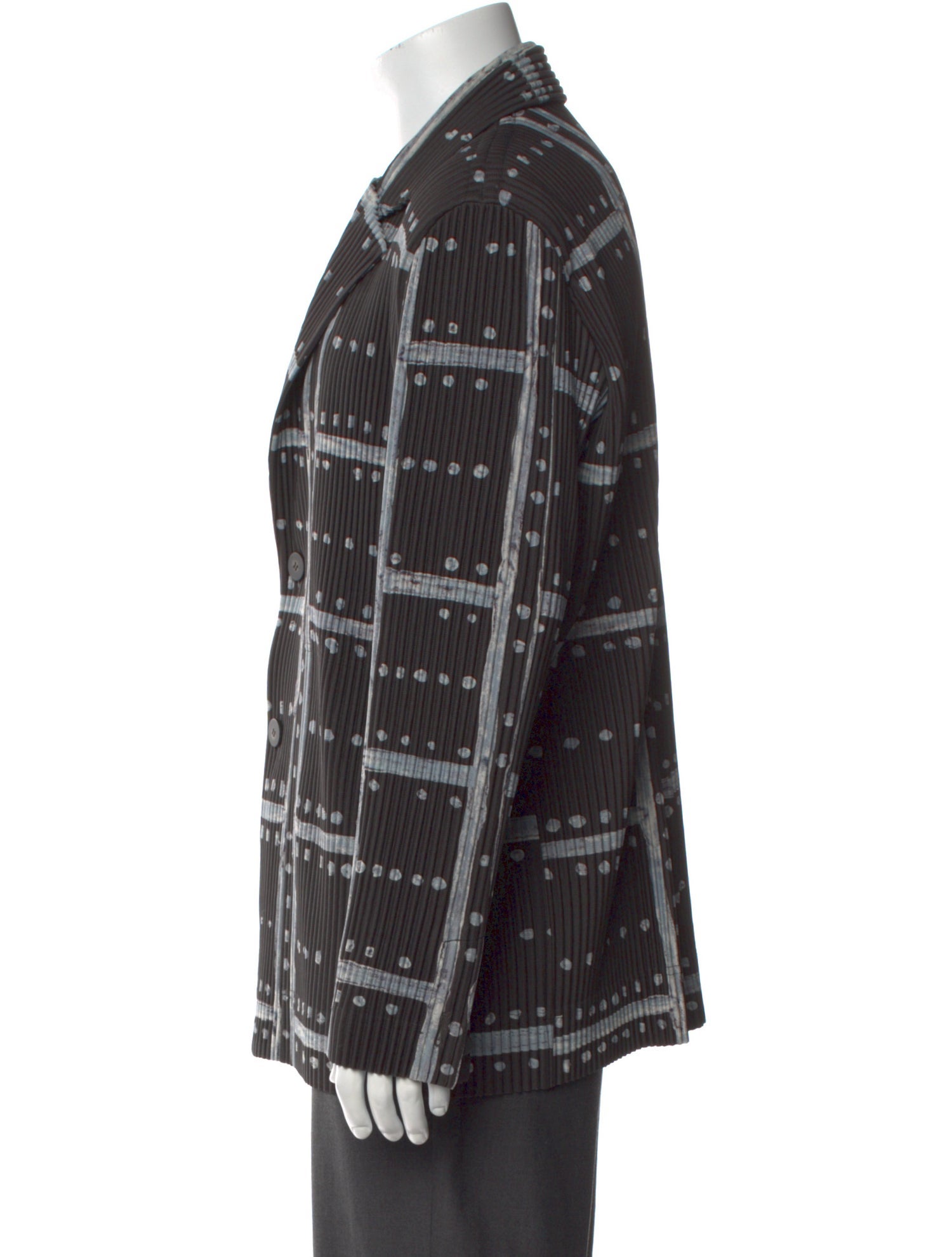 HOMME PLISSÉ ISSEY MIYAKE Striped Long Sleeve Shirt