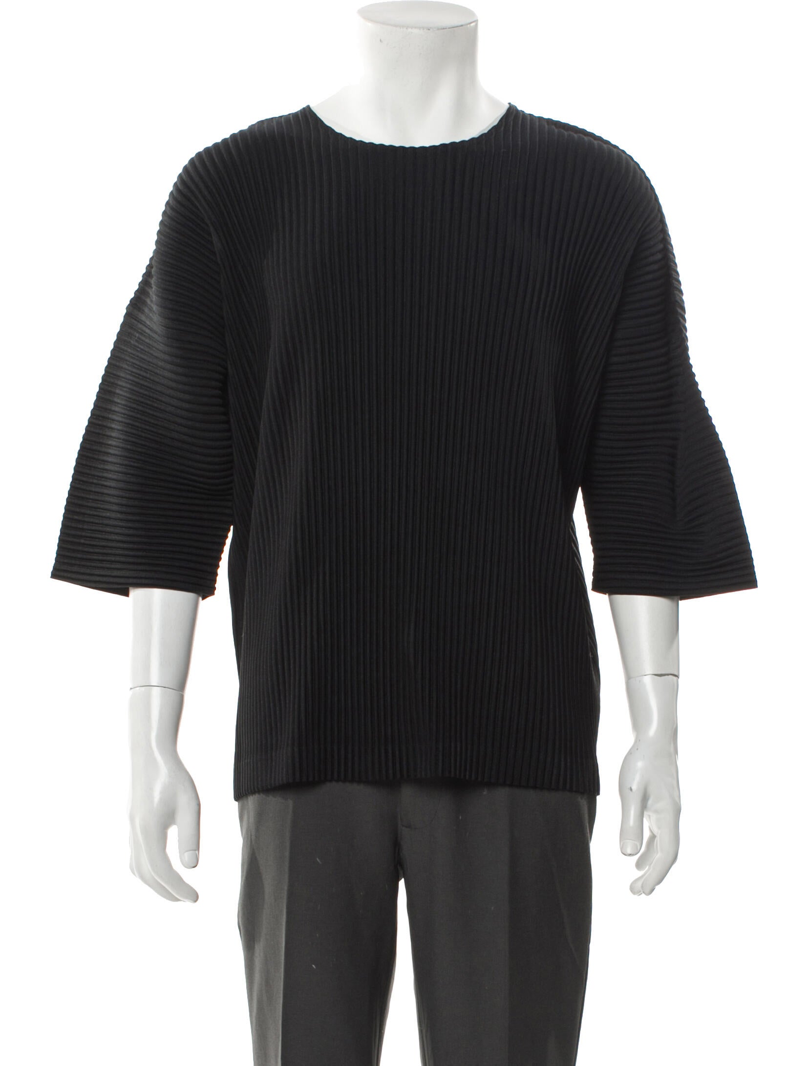 HOMME PLISSÉ ISSEY MIYAKE Crew Neck Three-Quarter Sleeve T-Shirt