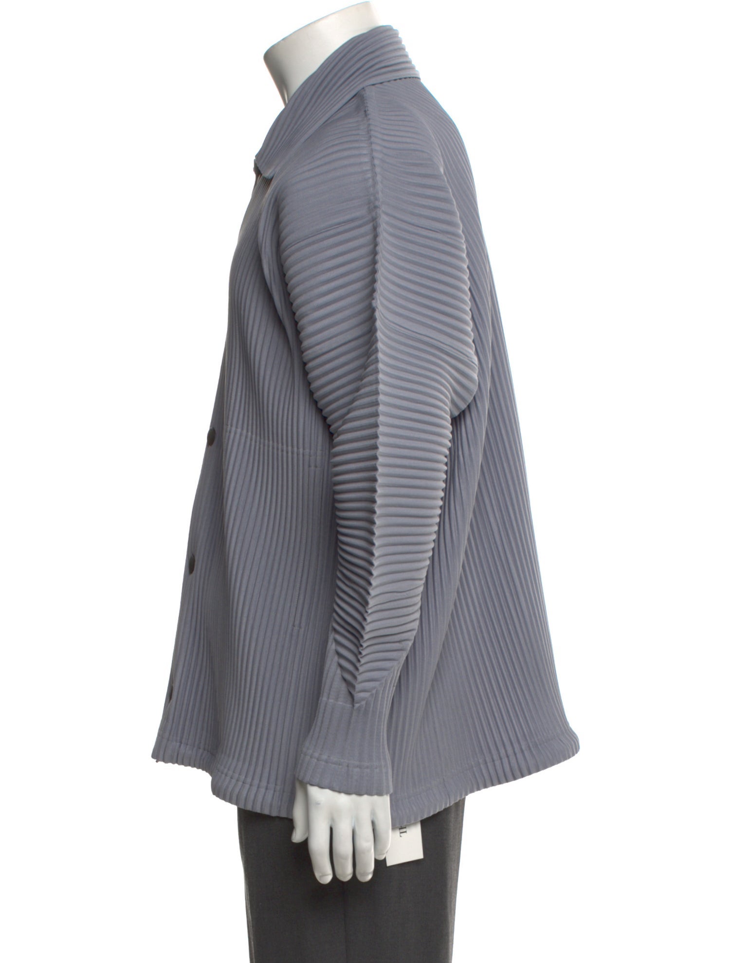 HOMME PLISSÉ ISSEY MIYAKE Striped Long Sleeve Dress Shirt