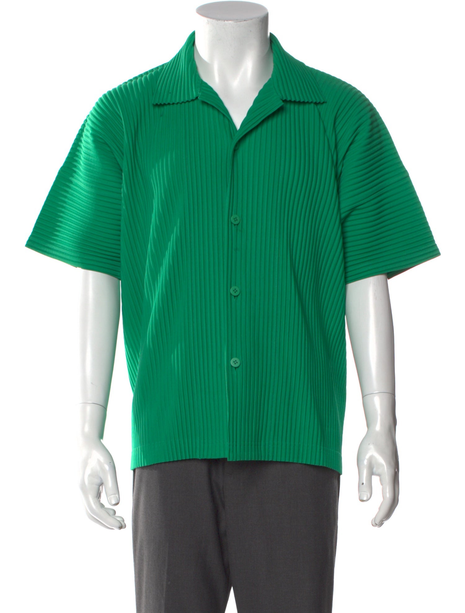 HOMME PLISSÉ ISSEY MIYAKE Striped Short Sleeve Shirt