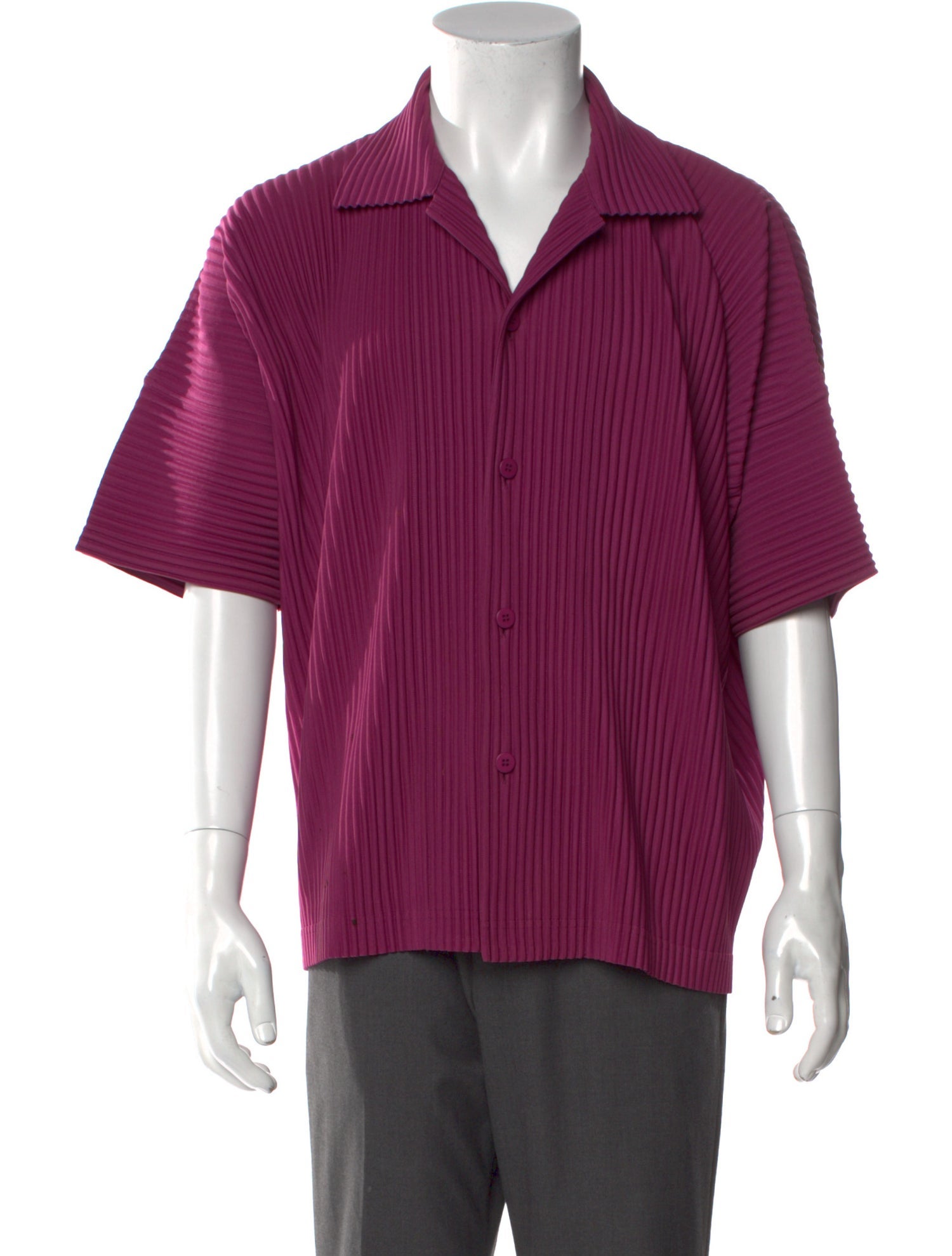 HOMME PLISSÉ ISSEY MIYAKE Striped Short Sleeve Shirt