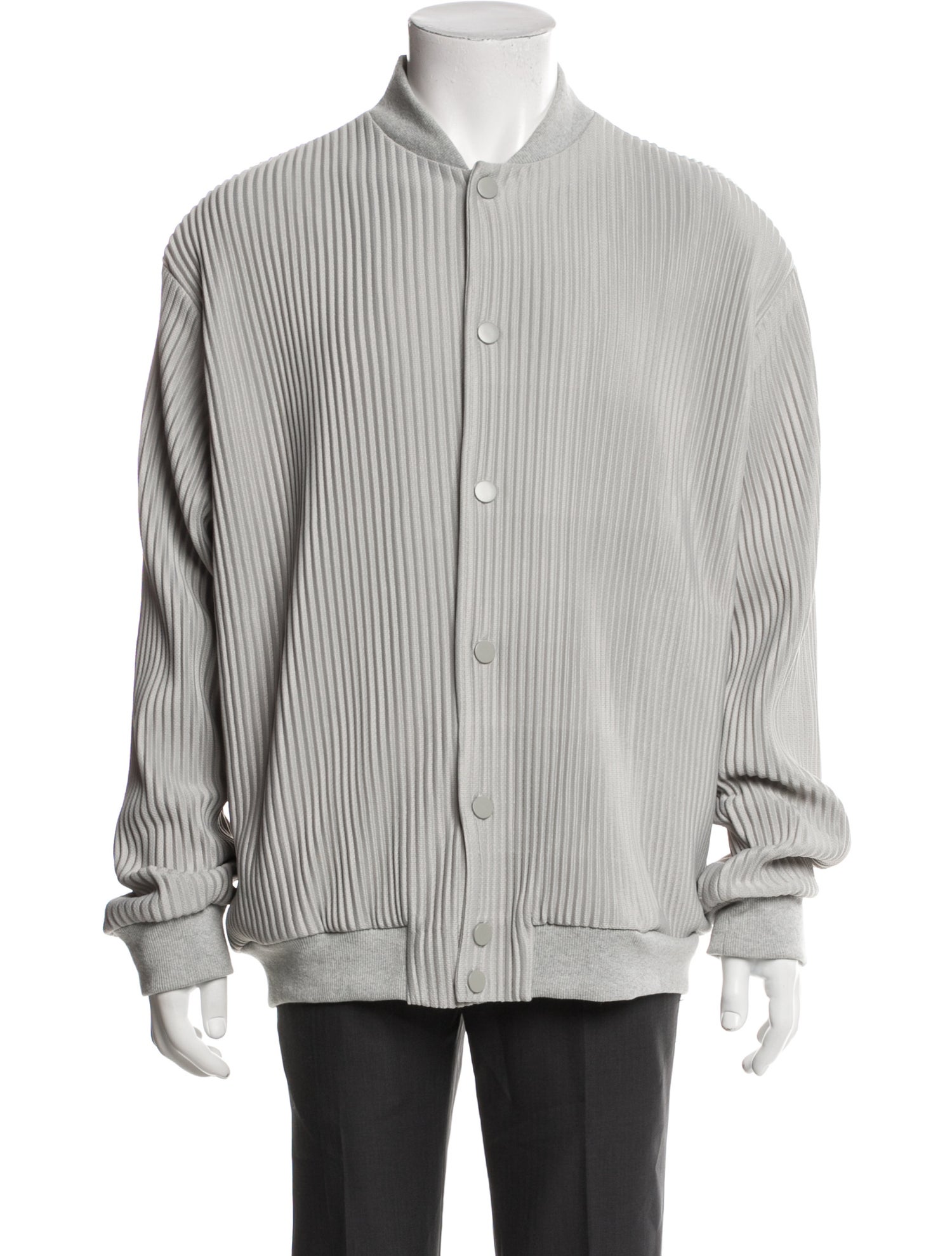 HOMME PLISSÉ ISSEY MIYAKE Striped Bomber Jacket