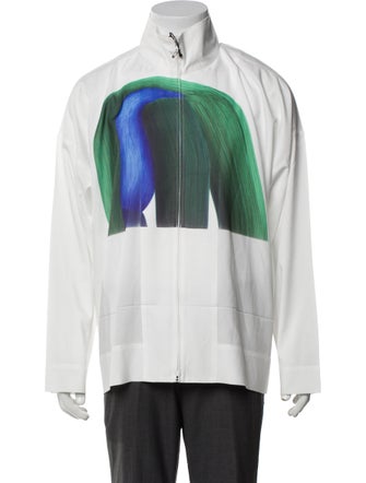 HOMME PLISSÉ ISSEY MIYAKE Colorblock Pattern Windbreaker