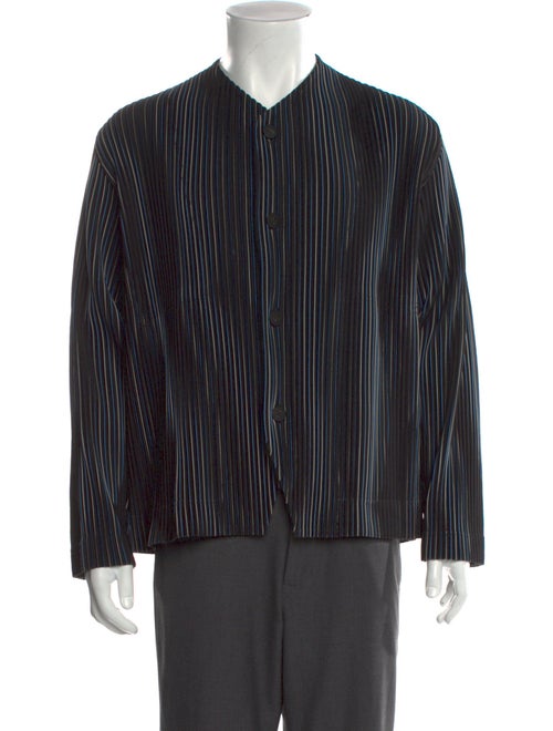 HOMME PLISSÉ ISSEY MIYAKE Striped Long Sleeve Shirt