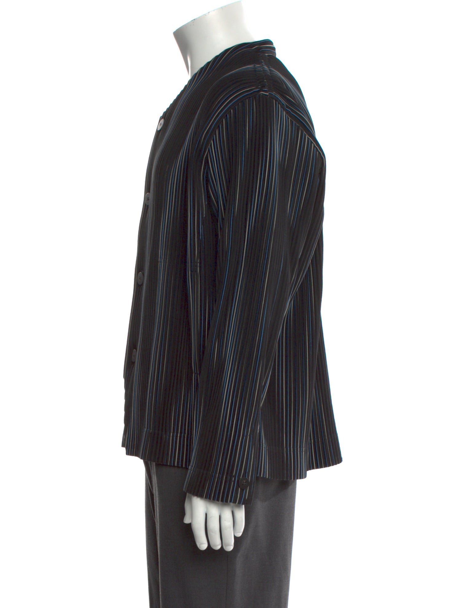 HOMME PLISSÉ ISSEY MIYAKE Striped Long Sleeve Shirt