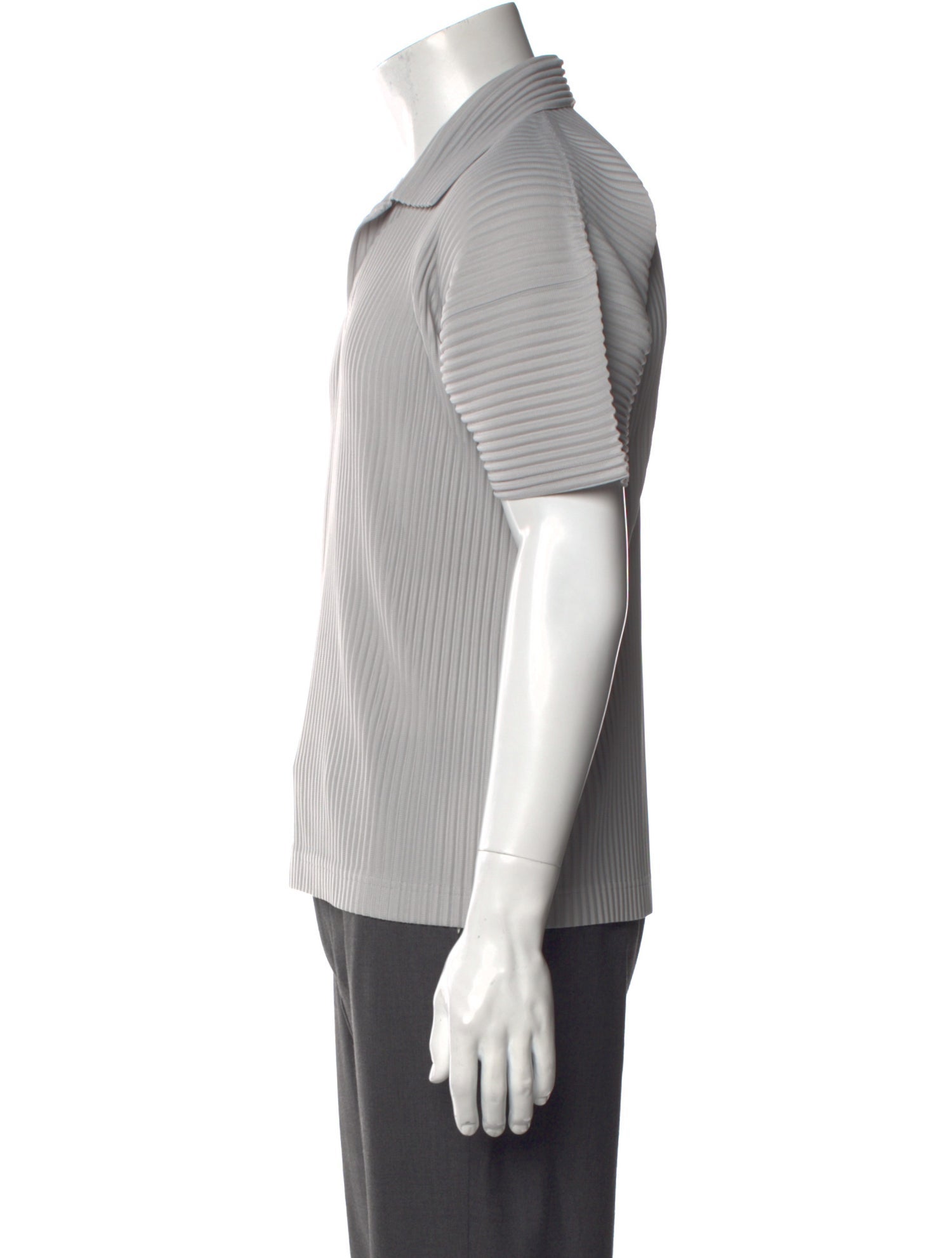 HOMME PLISSÉ ISSEY MIYAKE Striped Short Sleeve Shirt w/ Tags