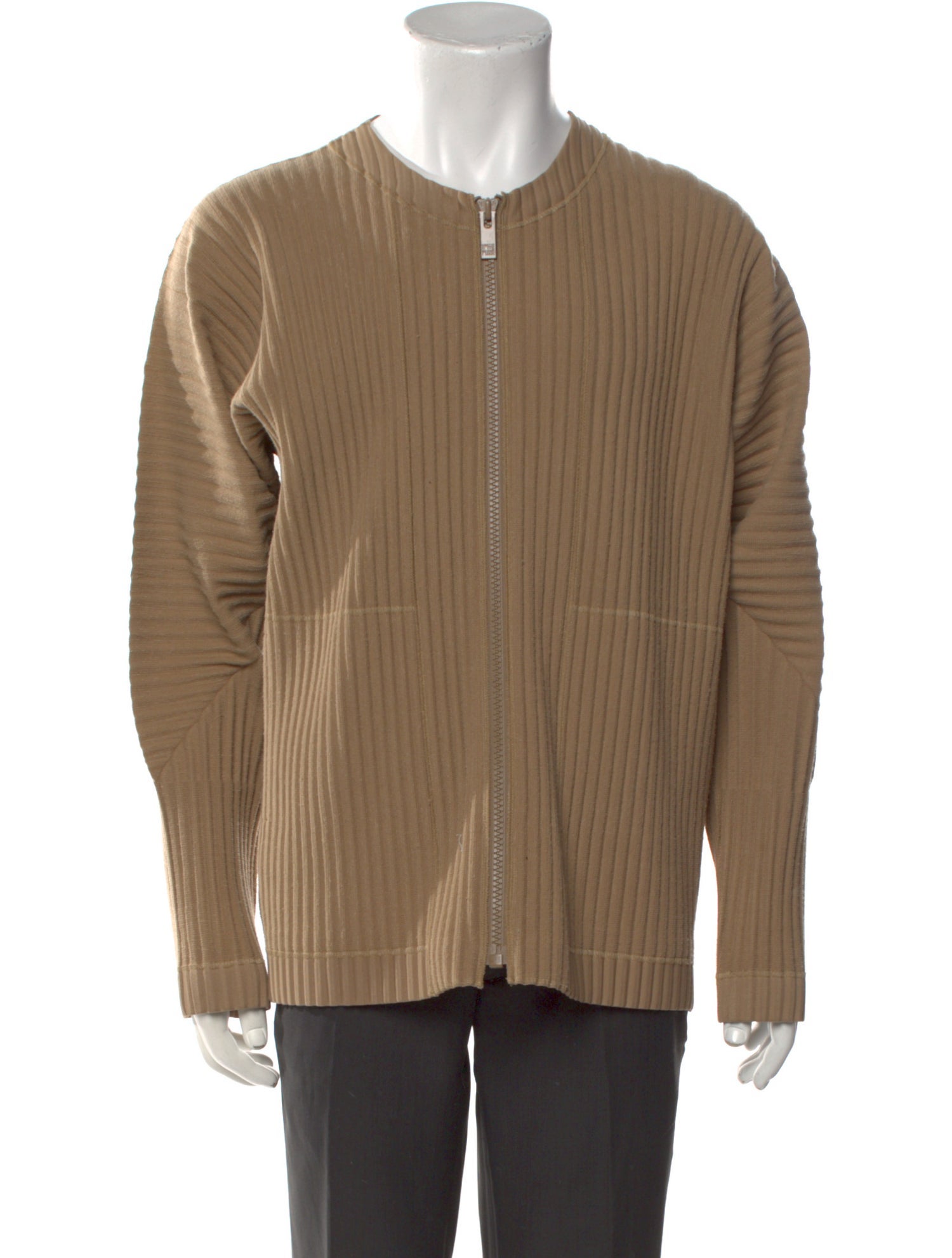 HOMME PLISSÉ ISSEY MIYAKE Crew Neck Long Sleeve Cardigan