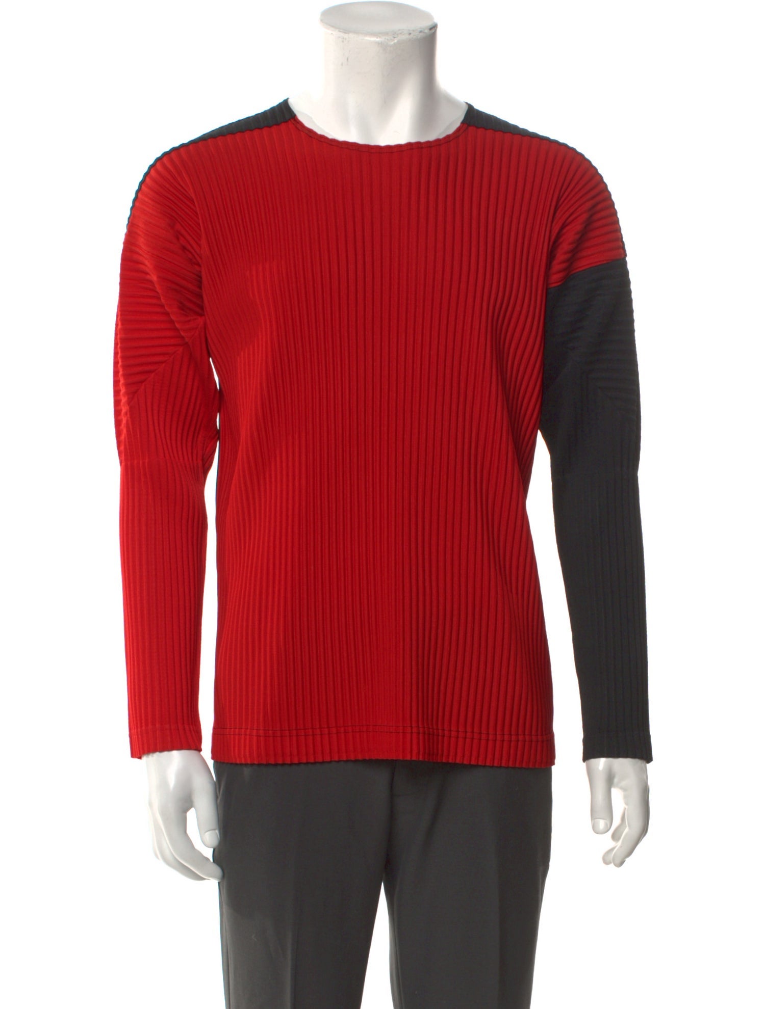 HOMME PLISSÉ ISSEY MIYAKE Crew Neck Long Sleeve T-Shirt
