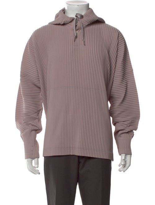 HOMME PLISSÉ ISSEY MIYAKE V-Neck Long Sleeve Hoodie