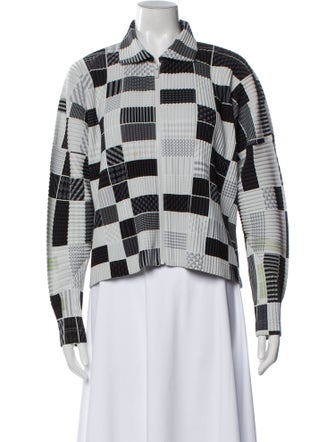 HOMME PLISSÉ ISSEY MIYAKE Plaid Print Jacket