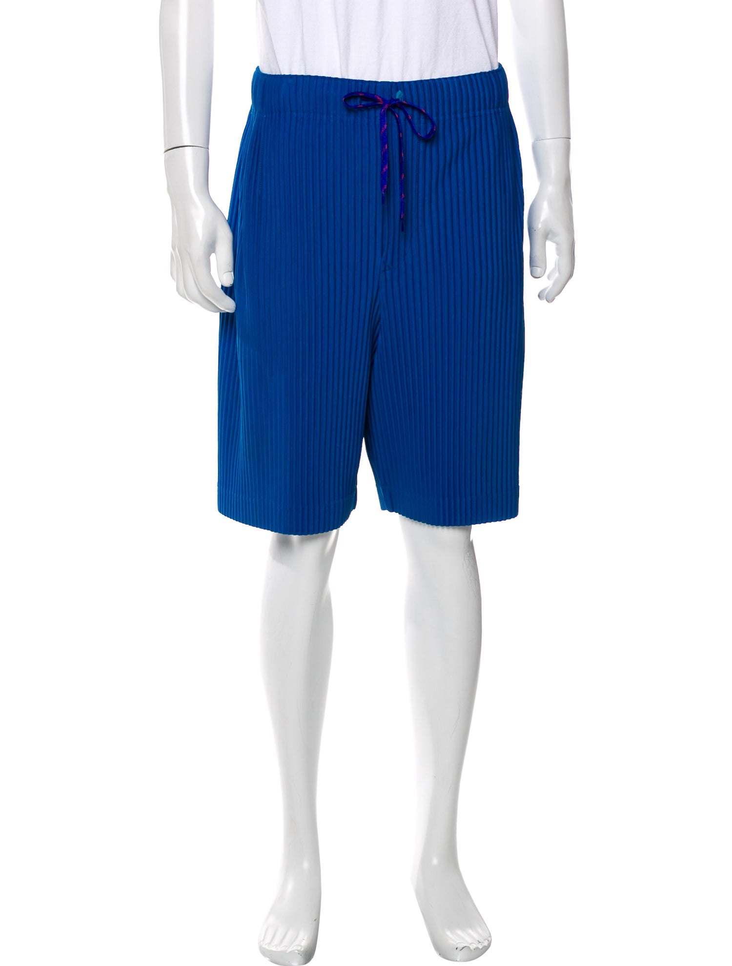 HOMME PLISSÉ ISSEY MIYAKE Striped Flat Front Shorts
