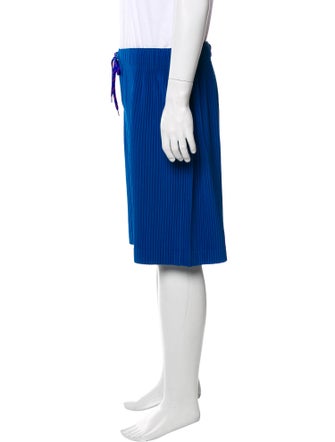 HOMME PLISSÉ ISSEY MIYAKE Striped Flat Front Shorts