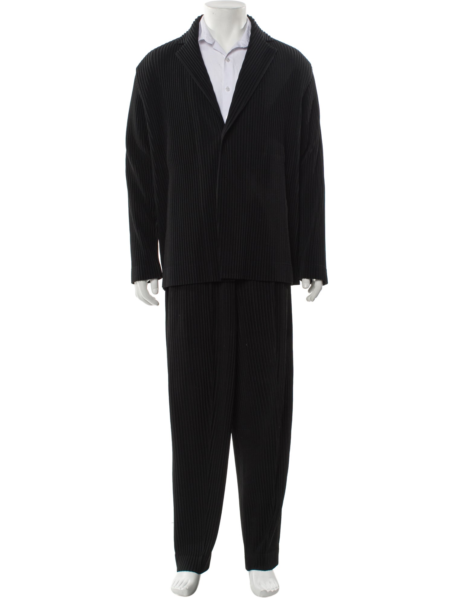 HOMME PLISSÉ ISSEY MIYAKE Striped Two-Piece Blazer w/ Tags