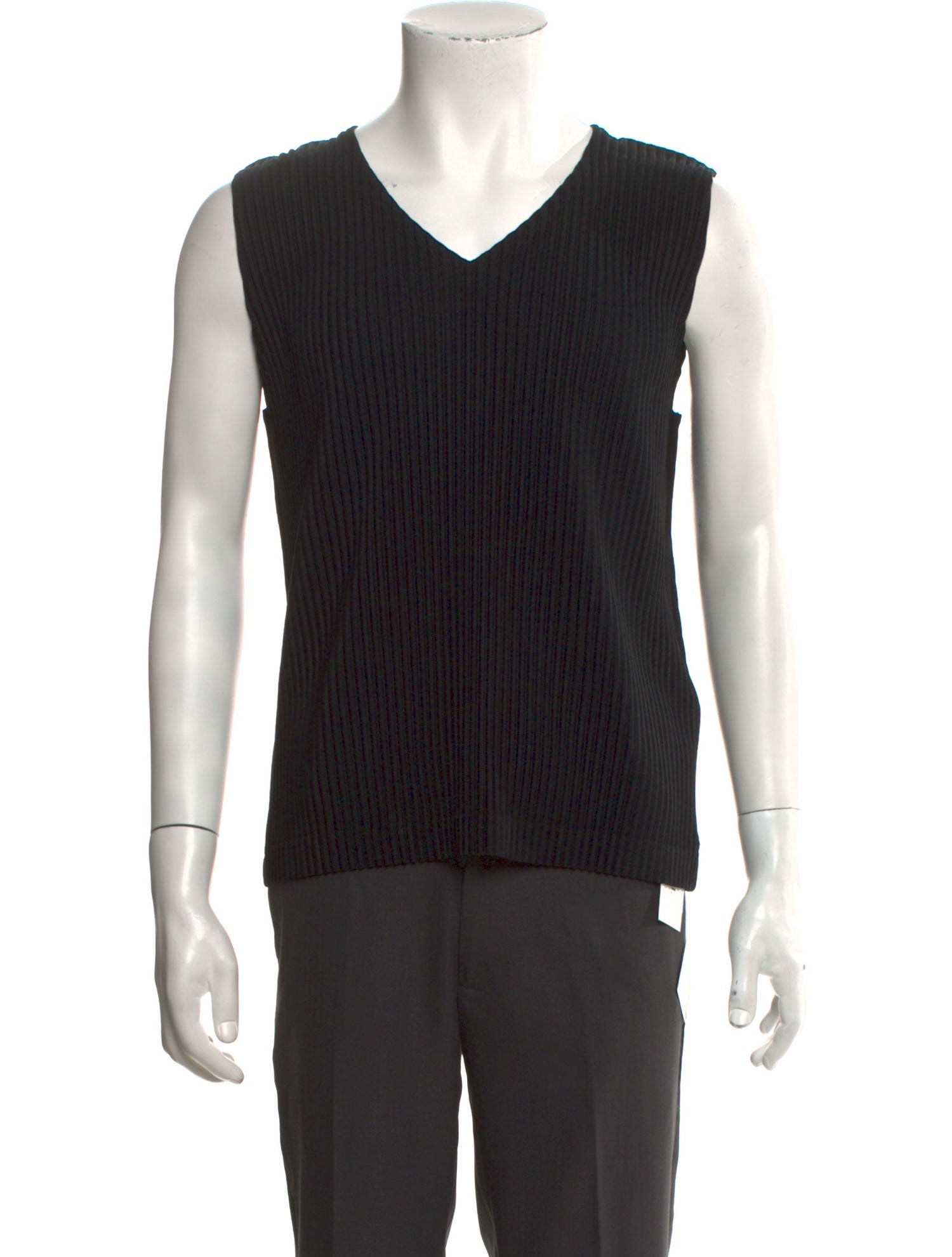 HOMME PLISSÉ ISSEY MIYAKE V-Neck Sleeveless T-Shirt w/ Tags