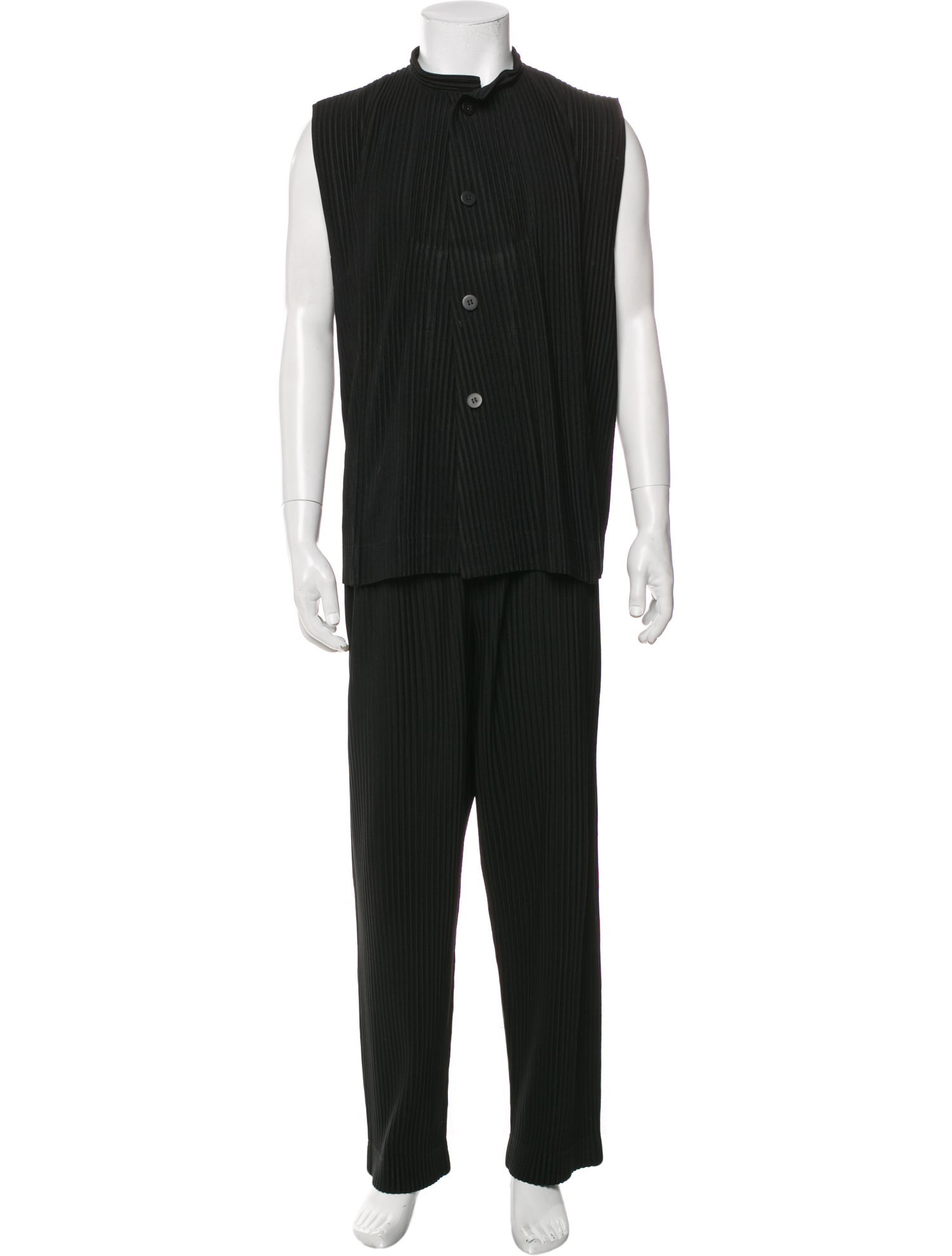HOMME PLISSÉ ISSEY MIYAKE Striped Two-Piece Suit