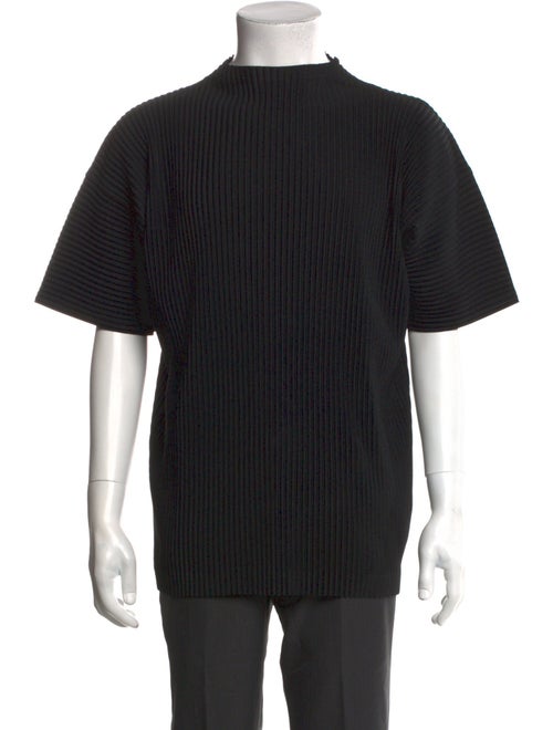 HOMME PLISSÉ ISSEY MIYAKE Mock Neck Short Sleeve T-Shirt
