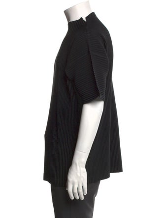 HOMME PLISSÉ ISSEY MIYAKE Mock Neck Short Sleeve T-Shirt