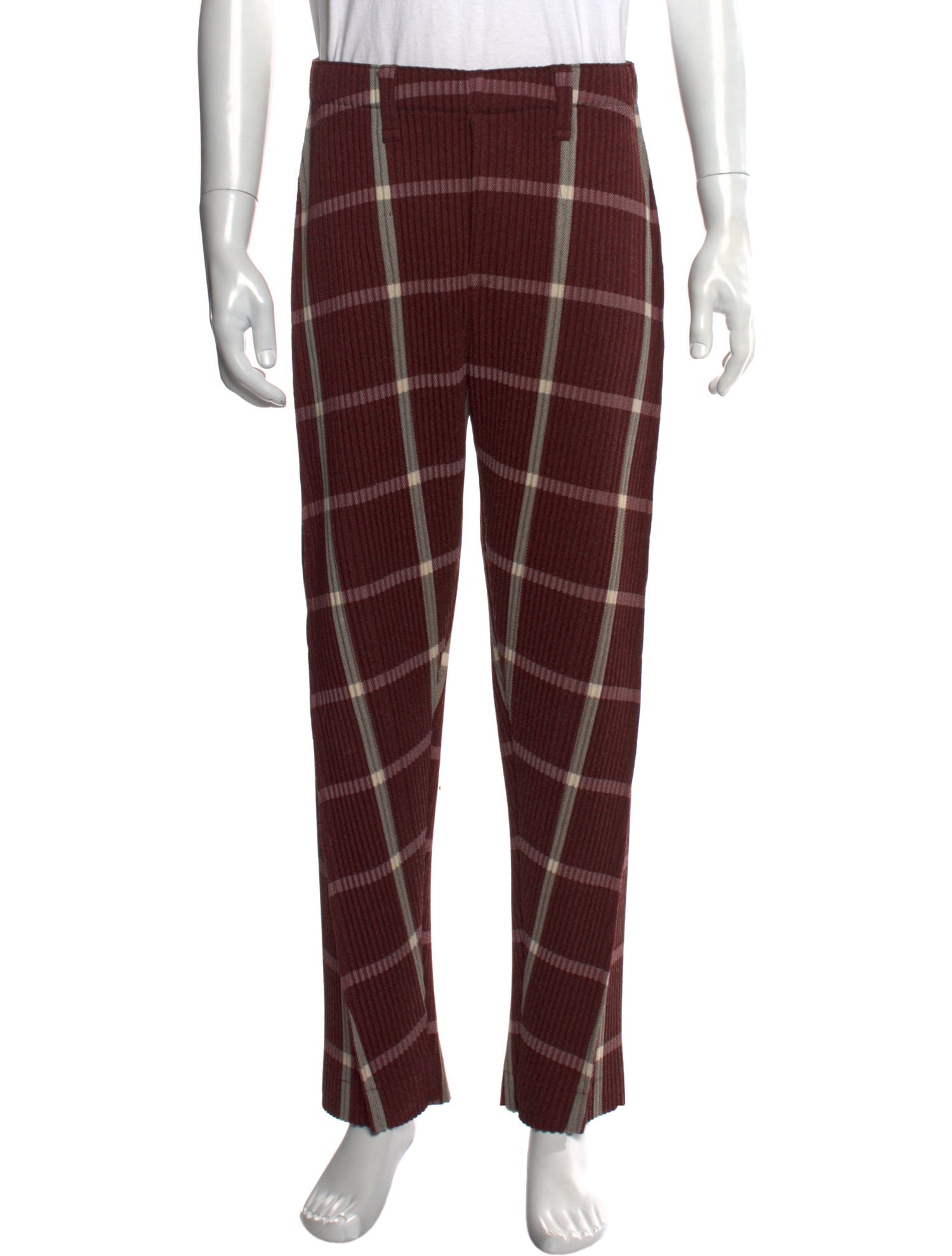HOMME PLISSÉ ISSEY MIYAKE Plaid Print Pants