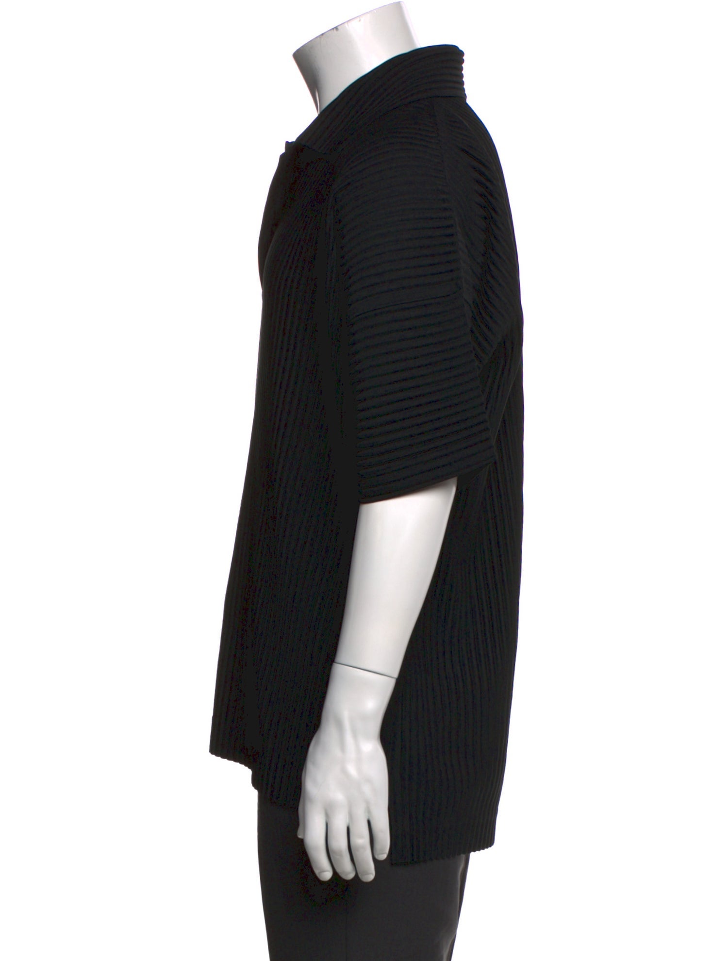 HOMME PLISSÉ ISSEY MIYAKE V-Neck Short Sleeve Polo Shirt