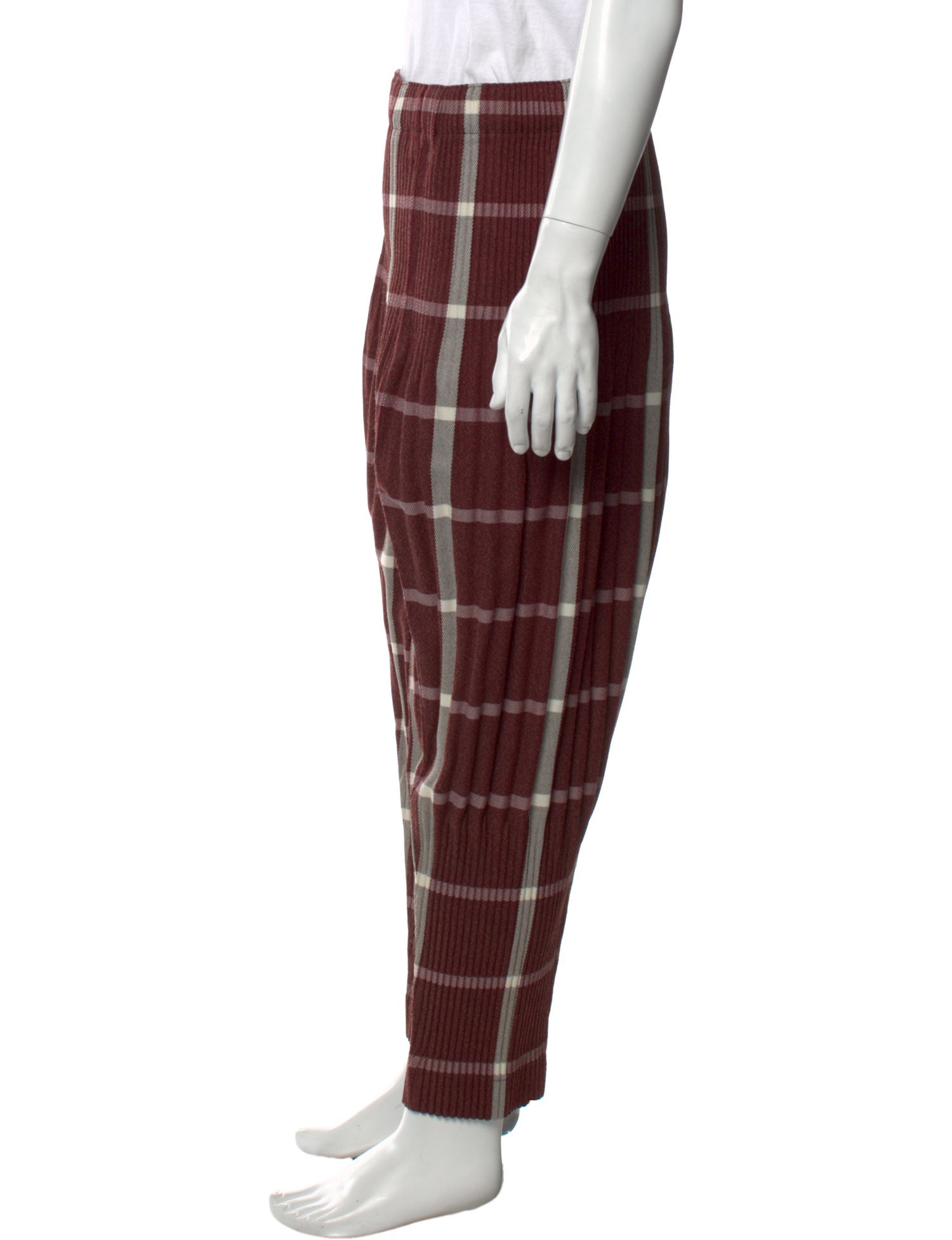 HOMME PLISSÉ ISSEY MIYAKE Plaid Print Joggers