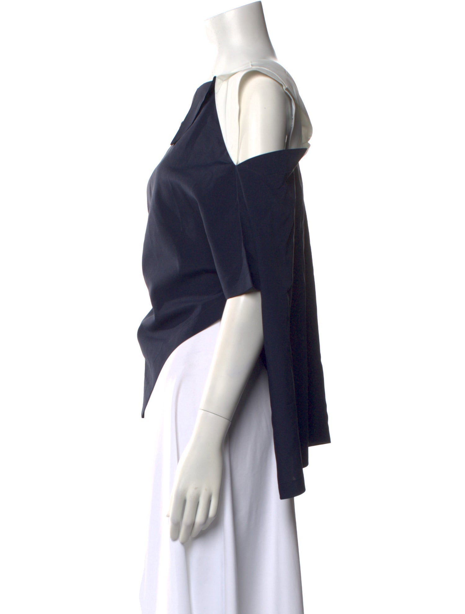 132 5. Issey Miyake Colorblock Pattern Square Neckline Top