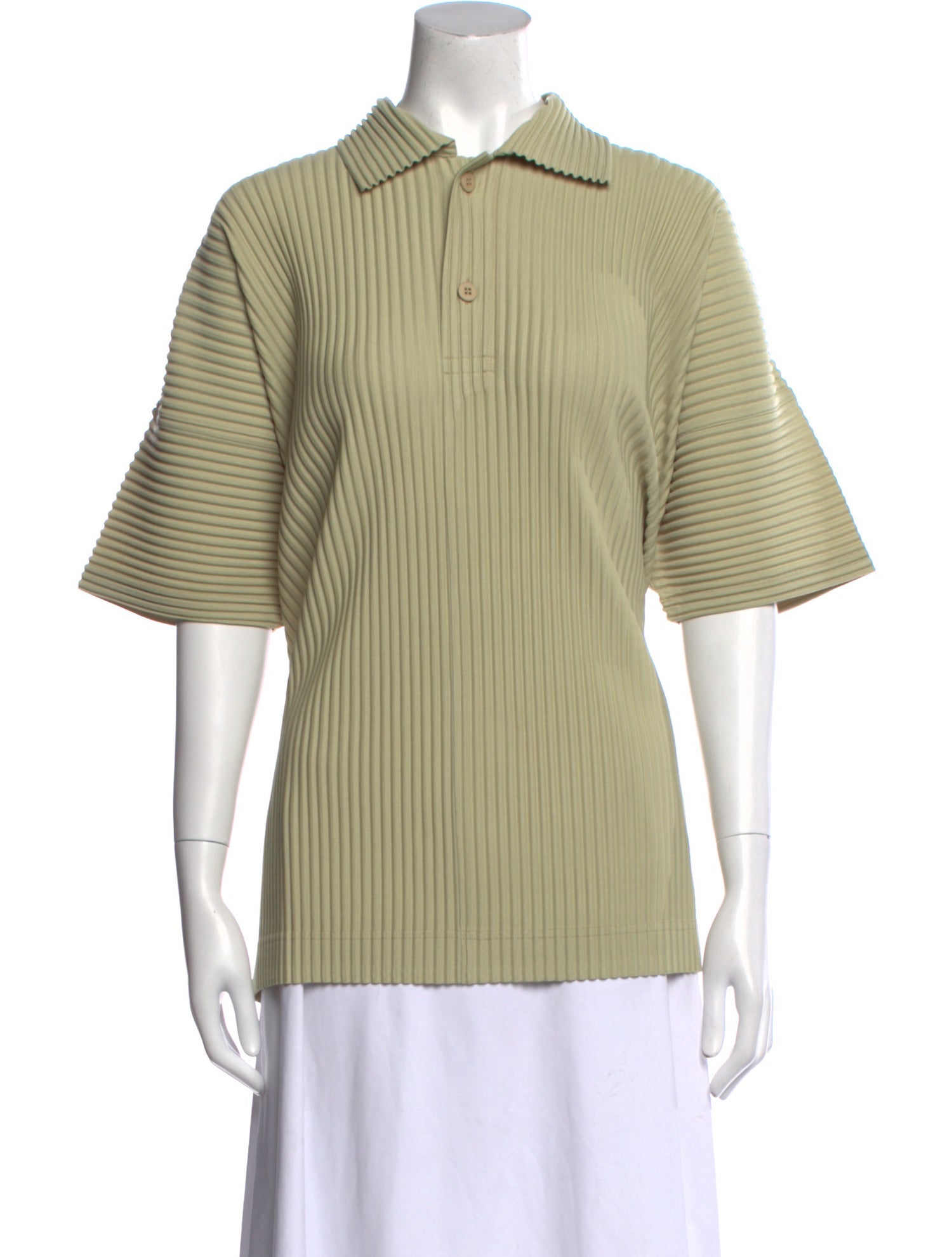 HOMME PLISSÉ ISSEY MIYAKE Collar Short Sleeve Polo Shirt