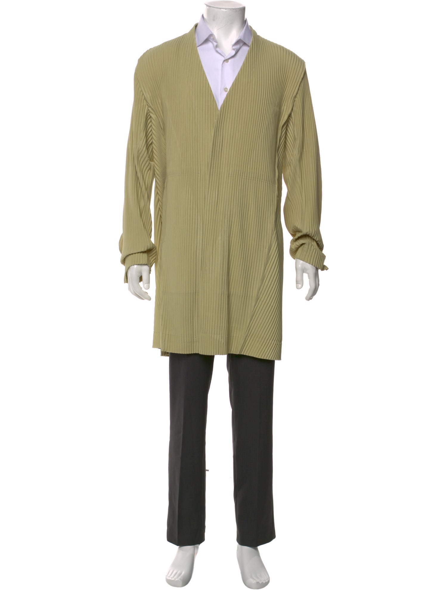 HOMME PLISSÉ ISSEY MIYAKE V-Neck Long Sleeve Cardigan