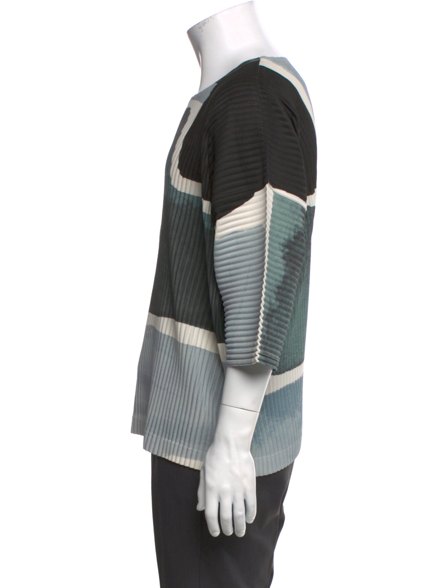 HOMME PLISSÉ ISSEY MIYAKE Striped Short Sleeve Shirt