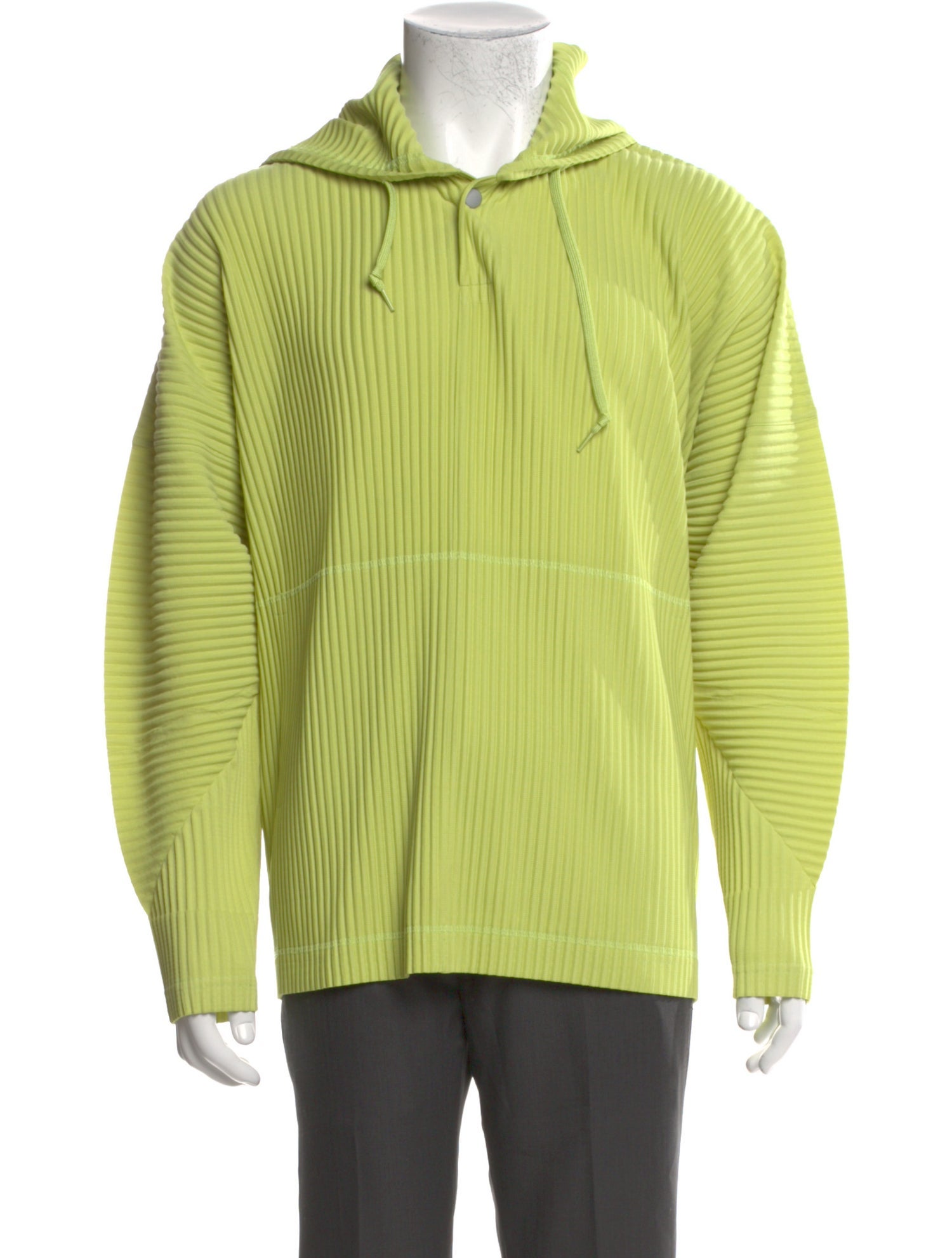 HOMME PLISSÉ ISSEY MIYAKE V-Neck Long Sleeve Hoodie