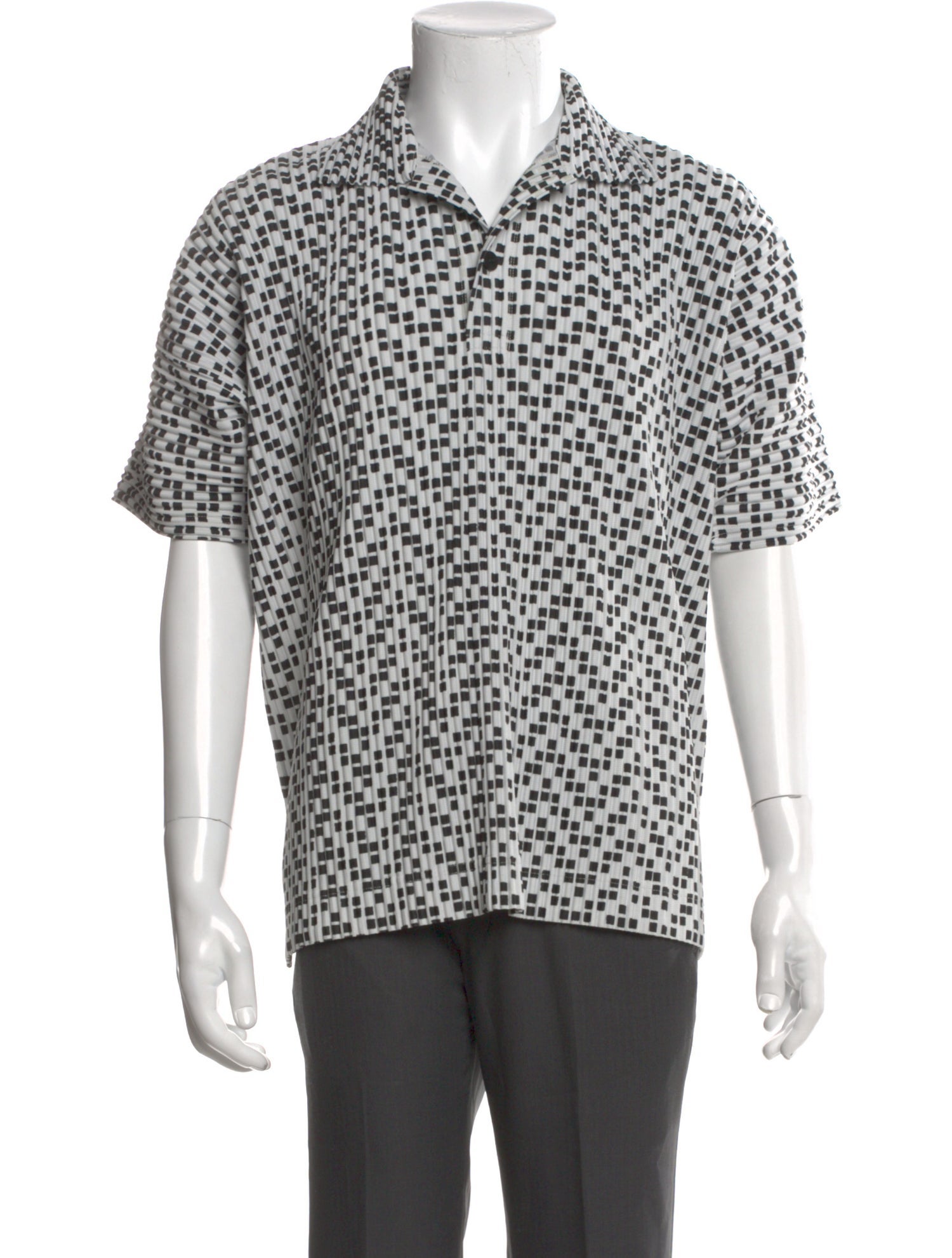 HOMME PLISSÉ ISSEY MIYAKE Printed Crew Neck Polo Shirt