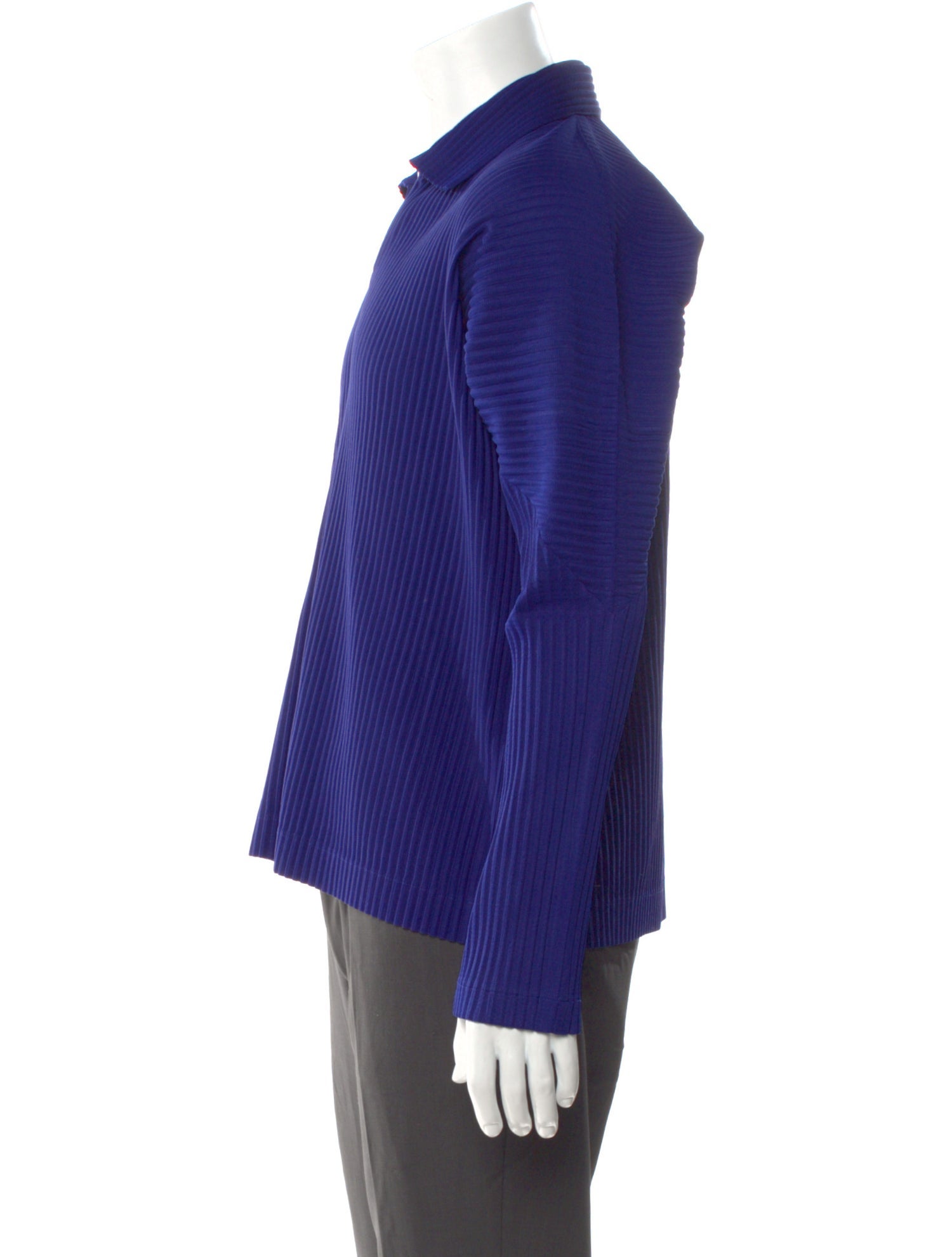 HOMME PLISSÉ ISSEY MIYAKE Mock Neck Long Sleeve Polo Sweater