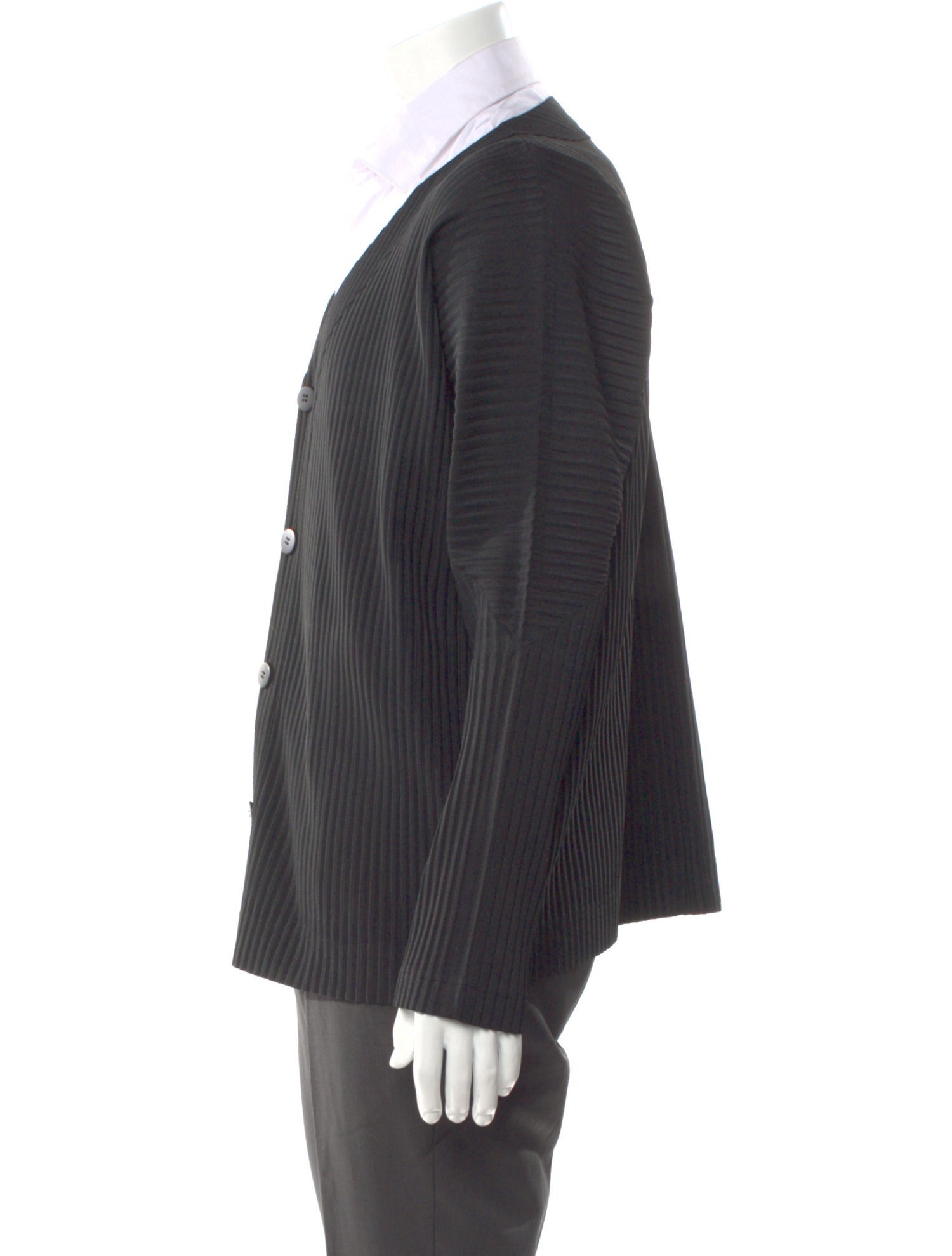 HOMME PLISSÉ ISSEY MIYAKE V-Neck Long Sleeve Cardigan