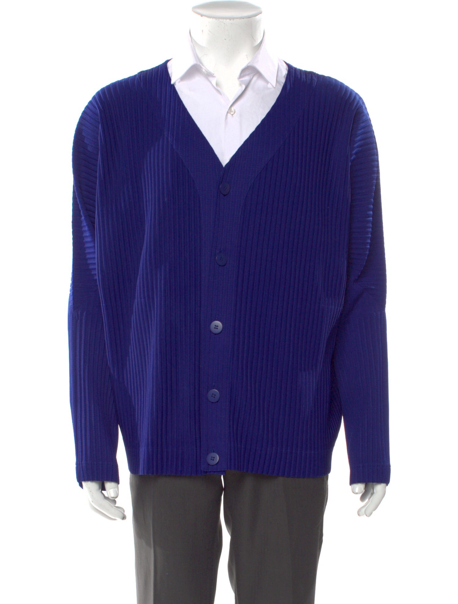 HOMME PLISSÉ ISSEY MIYAKE V-Neck Long Sleeve Cardigan