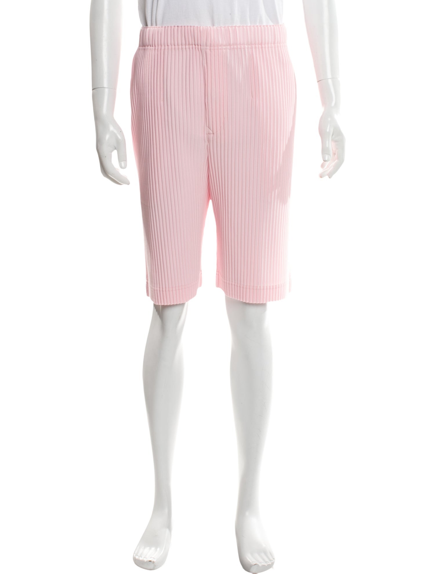 HOMME PLISSÉ ISSEY MIYAKE Striped Flat Front Shorts