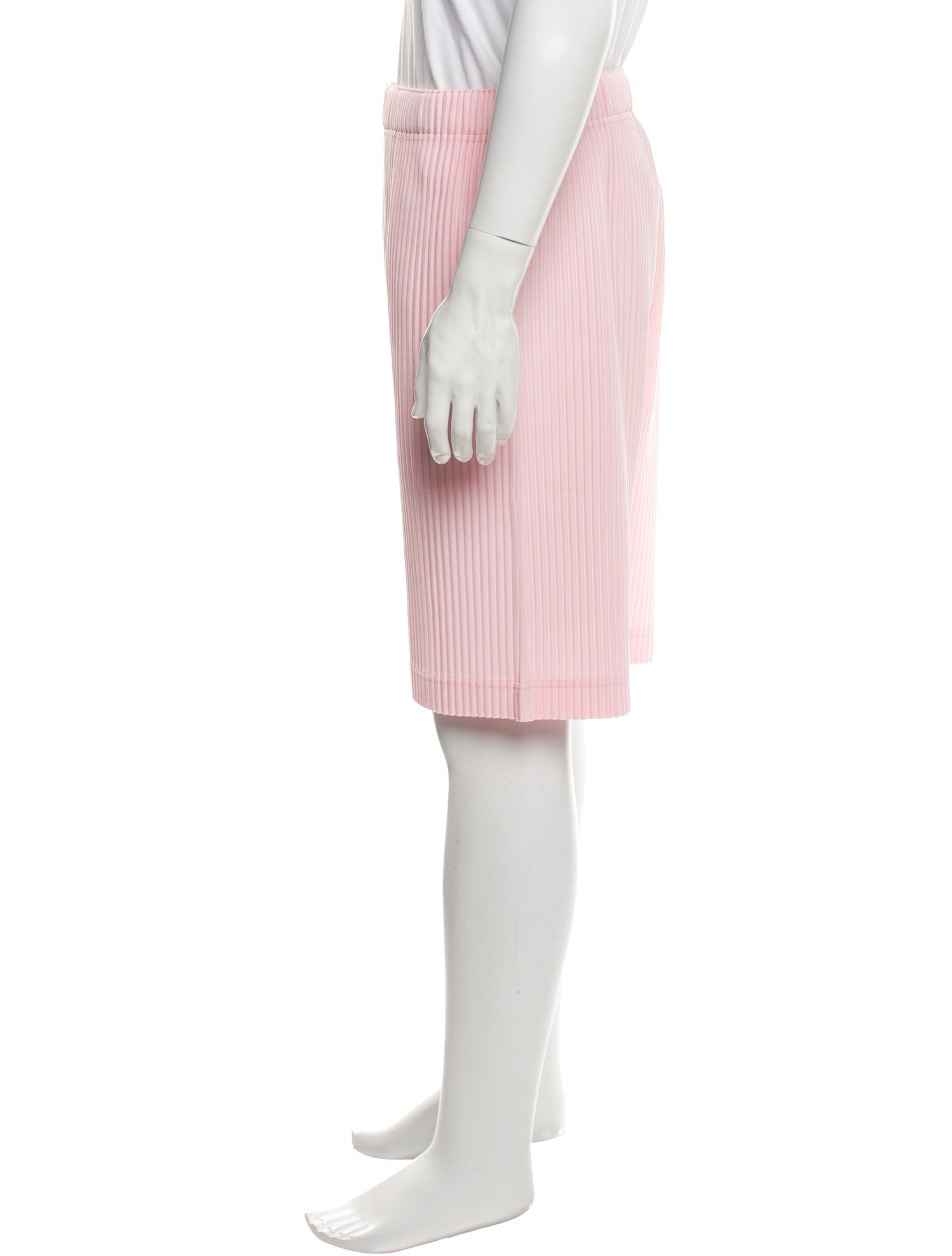 HOMME PLISSÉ ISSEY MIYAKE Striped Flat Front Shorts