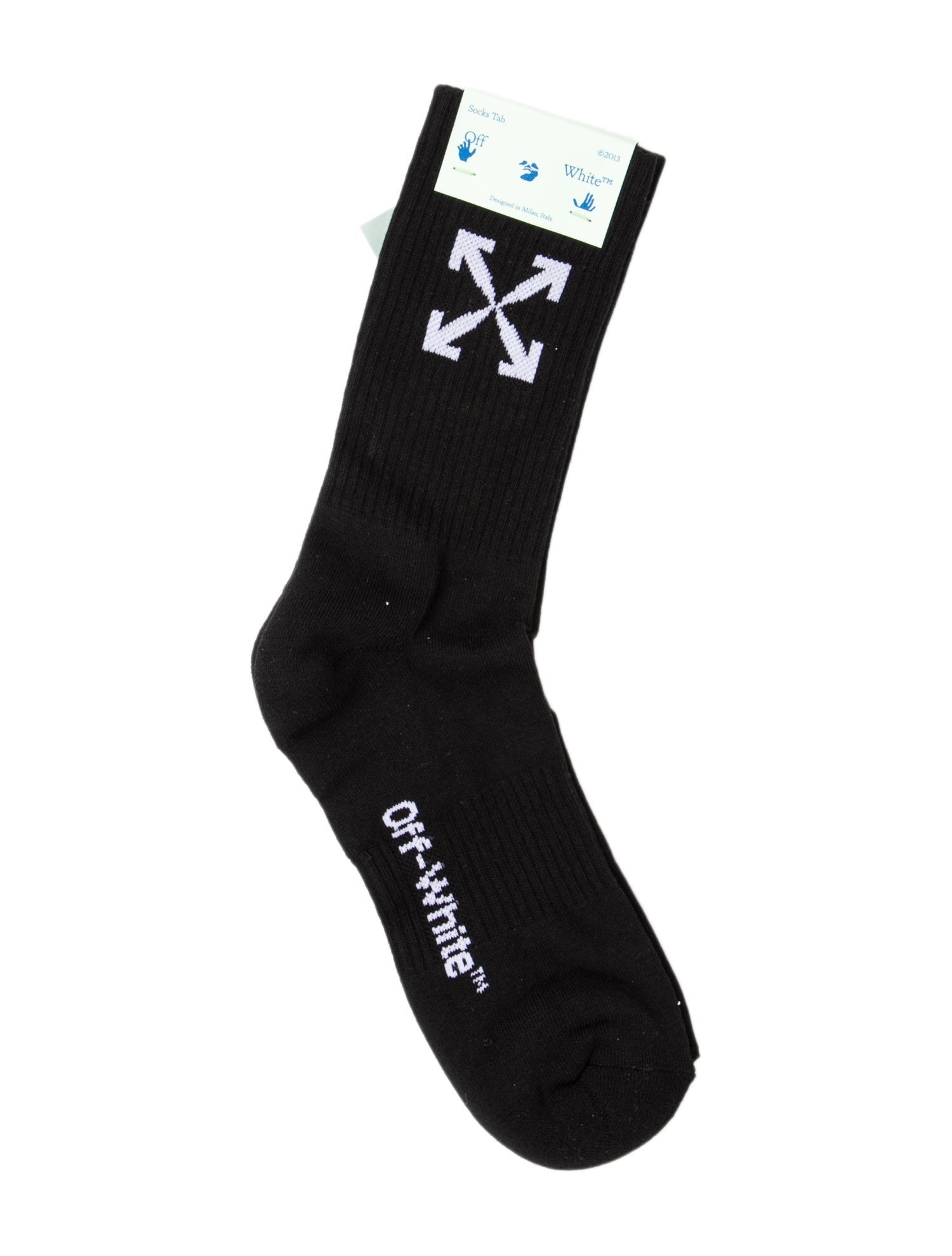 Off-White Arrows Logo Crewneck Socks w/Tags