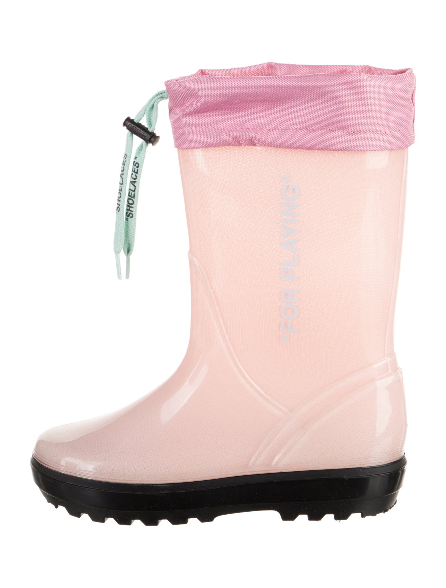 Off-White Girls' For Playing Drawstring Rain Boots