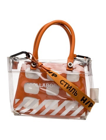 Pre-owned Heron Preston Top Handle Bag In Orange